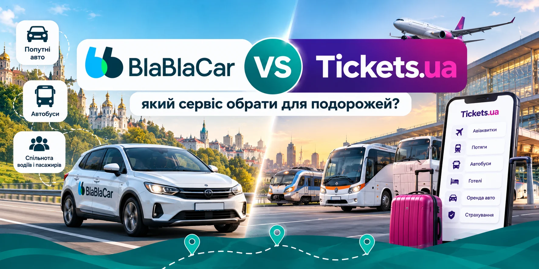 BlaBlaCar чи Tickets.ua — що краще? Порівняння 2026–2027